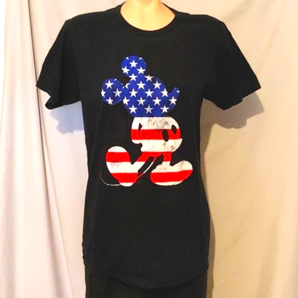 Vintage style red, white, and blue Mickey Mouse tee